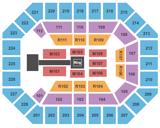 I Wireless Center Seating Chart Wwe